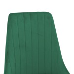 Καρέκλα Azori pakoworld κυπαρισσί βελούδο με μεταλλικό πόδι σε φυσική απόχρωση 49x55x85εκ