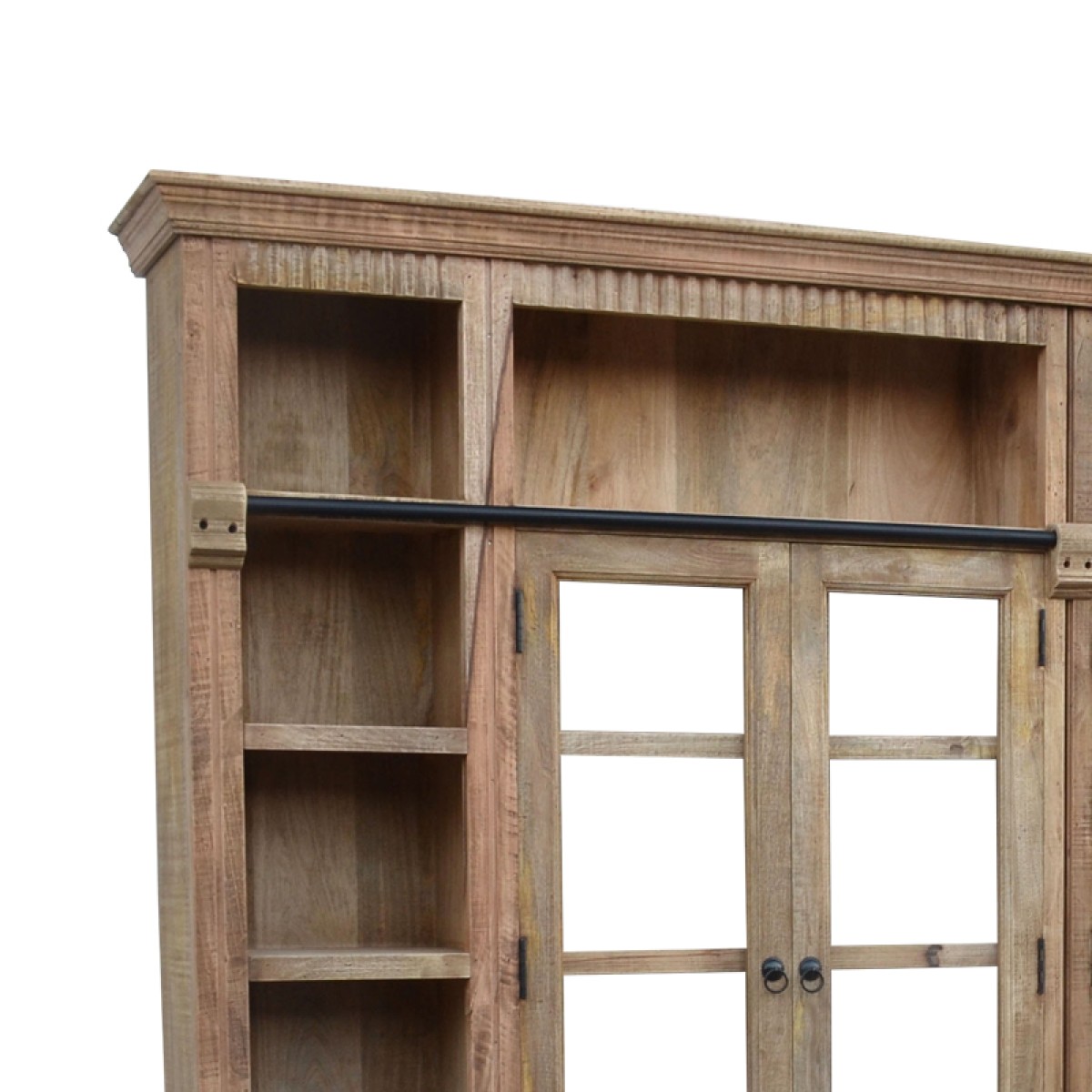 Βιβλιοθήκη Librardy Inart lime wash μασίφ mango ξύλο 247x35x220εκ Βιβλιοθήκη Librardy Inart lime wash μασίφ mango ξύλο 247x35x220εκ