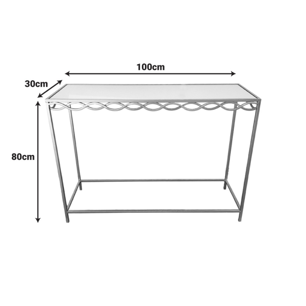 Κονσόλα Benda Inart μέταλλο σε χρυσή απόχρωση 100x30x80εκ