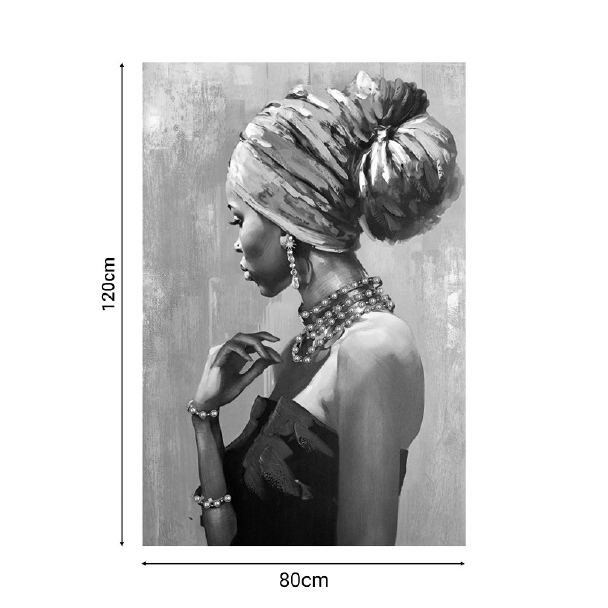 Πίνακας σε καμβά African Inart 80x3x120εκ Πίνακας σε καμβά African Inart 80x3x120εκ