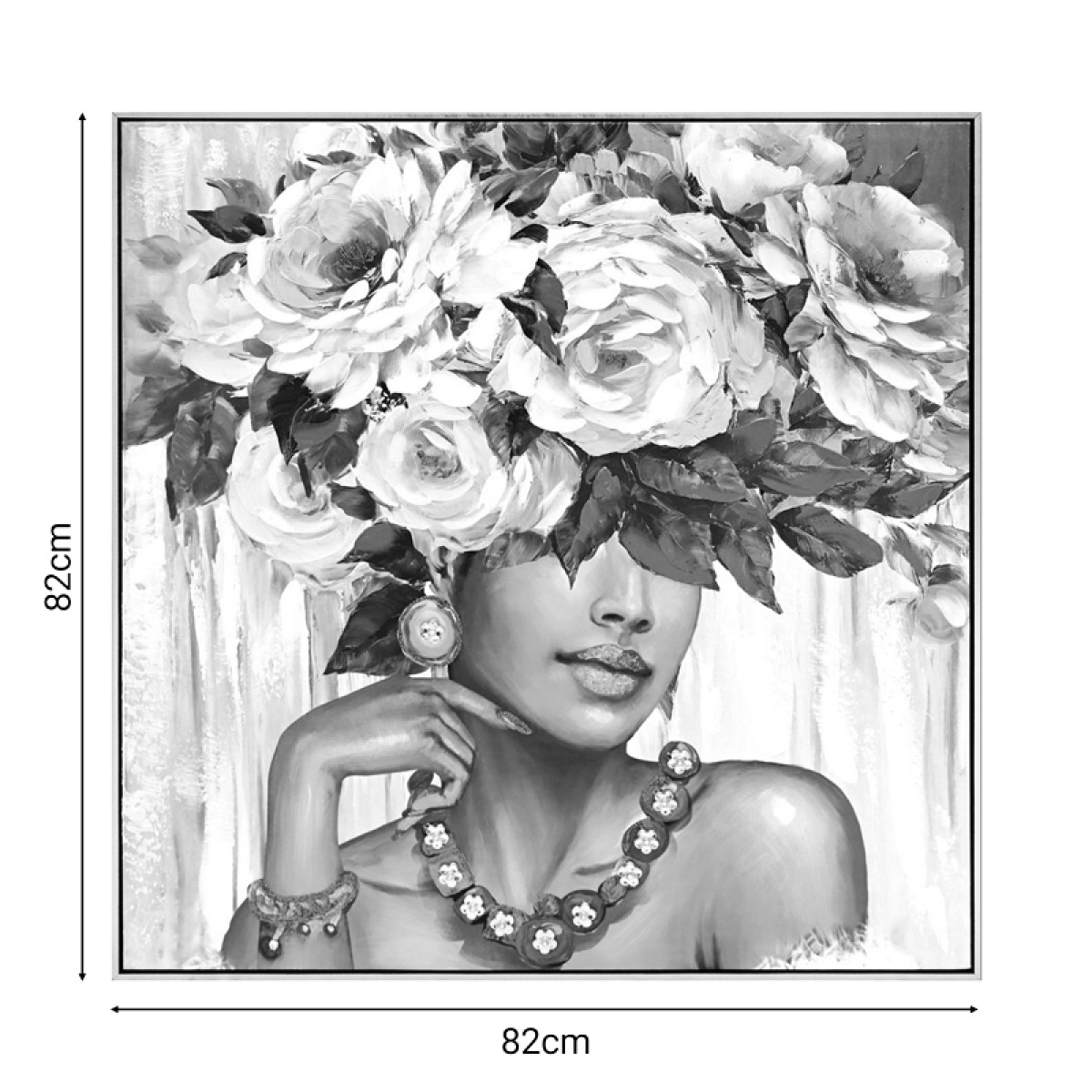 Πίνακας σε καμβά Flowergirl Inart 82x4.5x82εκ Πίνακας σε καμβά Flowergirl Inart 82x4.5x82εκ