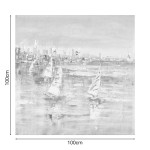 Πίνακας σε καμβά Watery Inart 100x3x100εκ Πίνακας σε καμβά Watery Inart 100x3x100εκ
