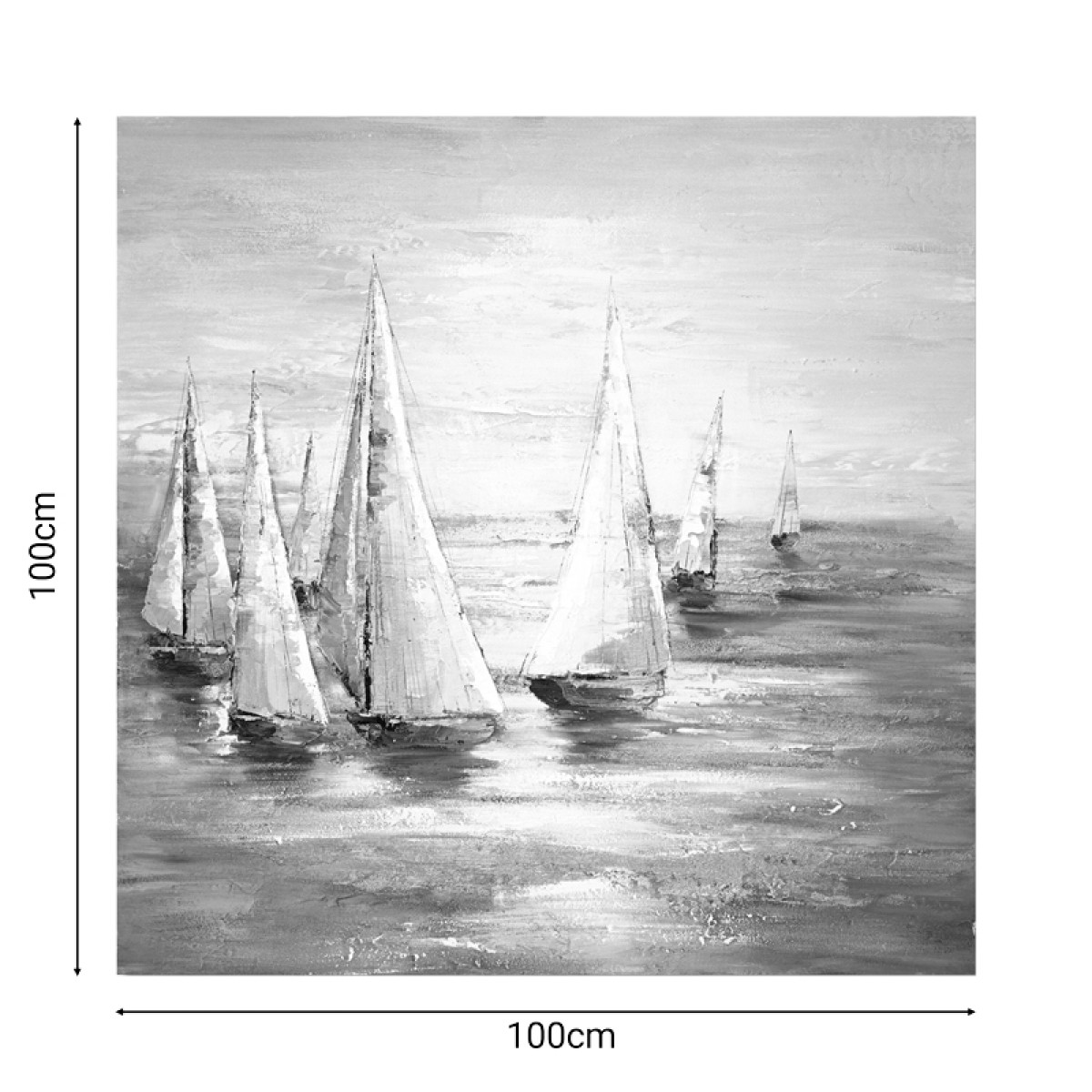 Πίνακας σε καμβά Sailer I Inart 100x3x100εκ Πίνακας σε καμβά Sailer I Inart 100x3x100εκ