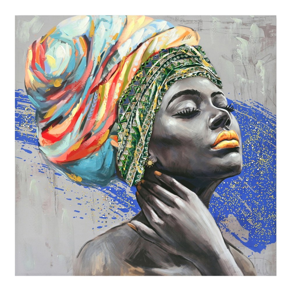 Πίνακας σε καμβά Africana Inart 100x3x100εκ