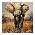 Πίνακας σε καμβά Elepho Inart 100x3x100εκ Πίνακας σε καμβά Elepho Inart 100x3x100εκ