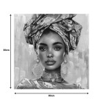 Πίνακας σε καμβά Turban Inart 80x3x80εκ Πίνακας σε καμβά Turban Inart 80x3x80εκ