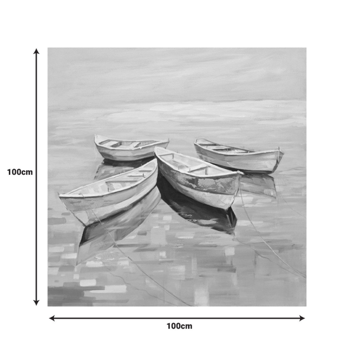 Πίνακας σε καμβά Boatty Inart 100x3x100εκ Πίνακας σε καμβά Boatty Inart 100x3x100εκ