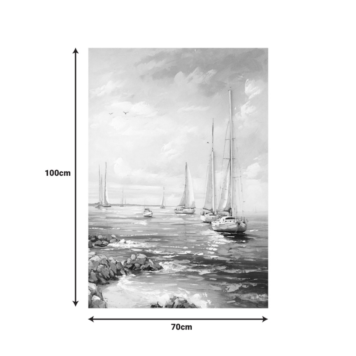 Πίνακας σε καμβά Sailsy Inart 70x3x100εκ Πίνακας σε καμβά Sailsy Inart 70x3x100εκ