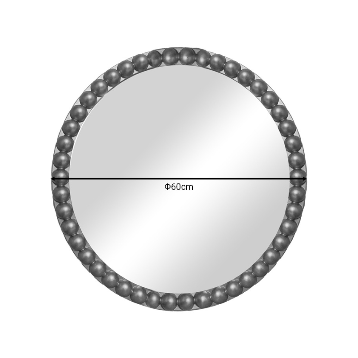 Καθρέπτης Mebel Inart λευκό pp Φ60x3.5εκ Καθρέπτης Mebel Inart λευκό pp Φ60x3.5εκ