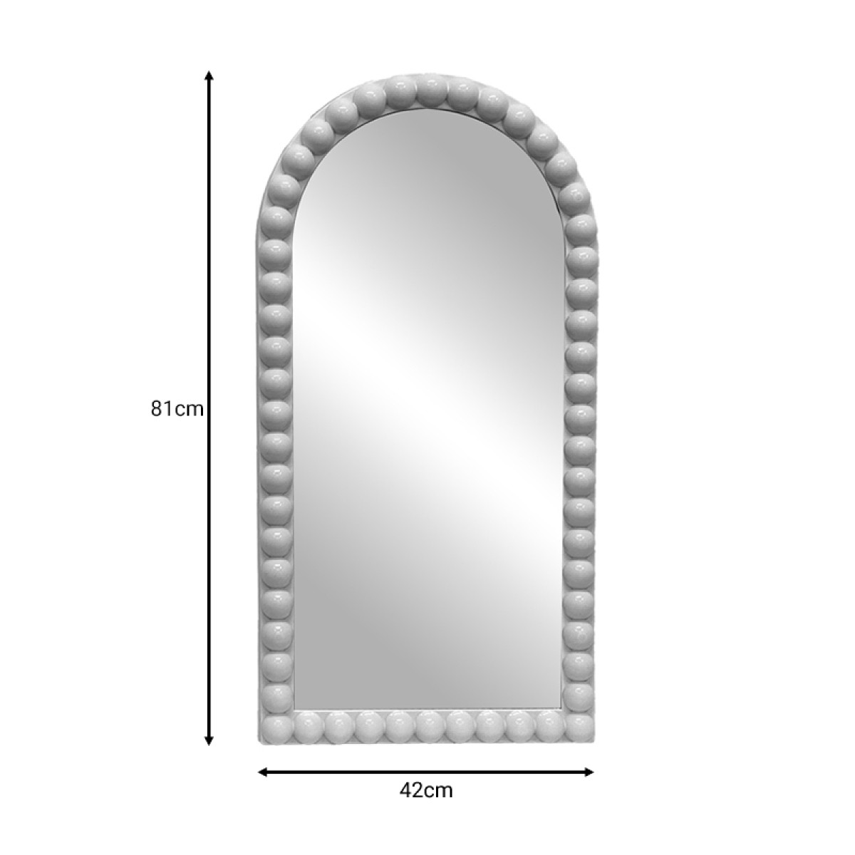 Καθρέπτης Pavloval Inart λευκό pp 42x3.5x81εκ Καθρέπτης Pavloval Inart λευκό pp 42x3.5x81εκ
