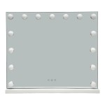 Καθρέπτης Led Hollywood Inart μέταλλο λευκό 60x12x52.3εκ