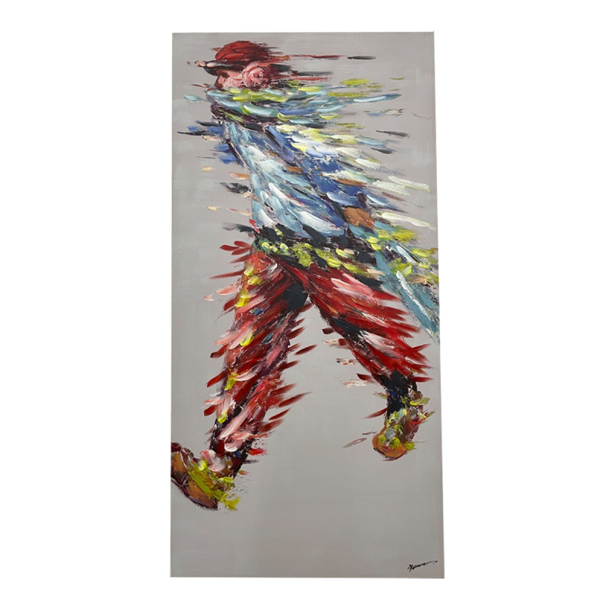 Πίνακας σε καμβά Walking Inart 70x3x140εκ Πίνακας σε καμβά Walking Inart 70x3x140εκ