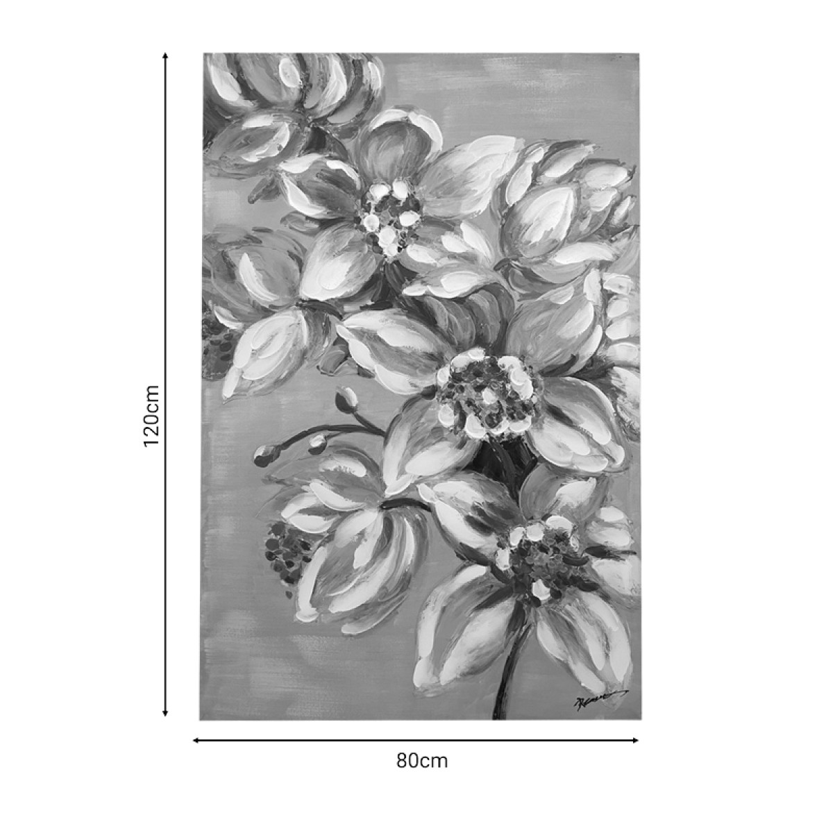 Πίνακας σε καμβά Flourish I Inart 80x3x120εκ Πίνακας σε καμβά Flourish I Inart 80x3x120εκ