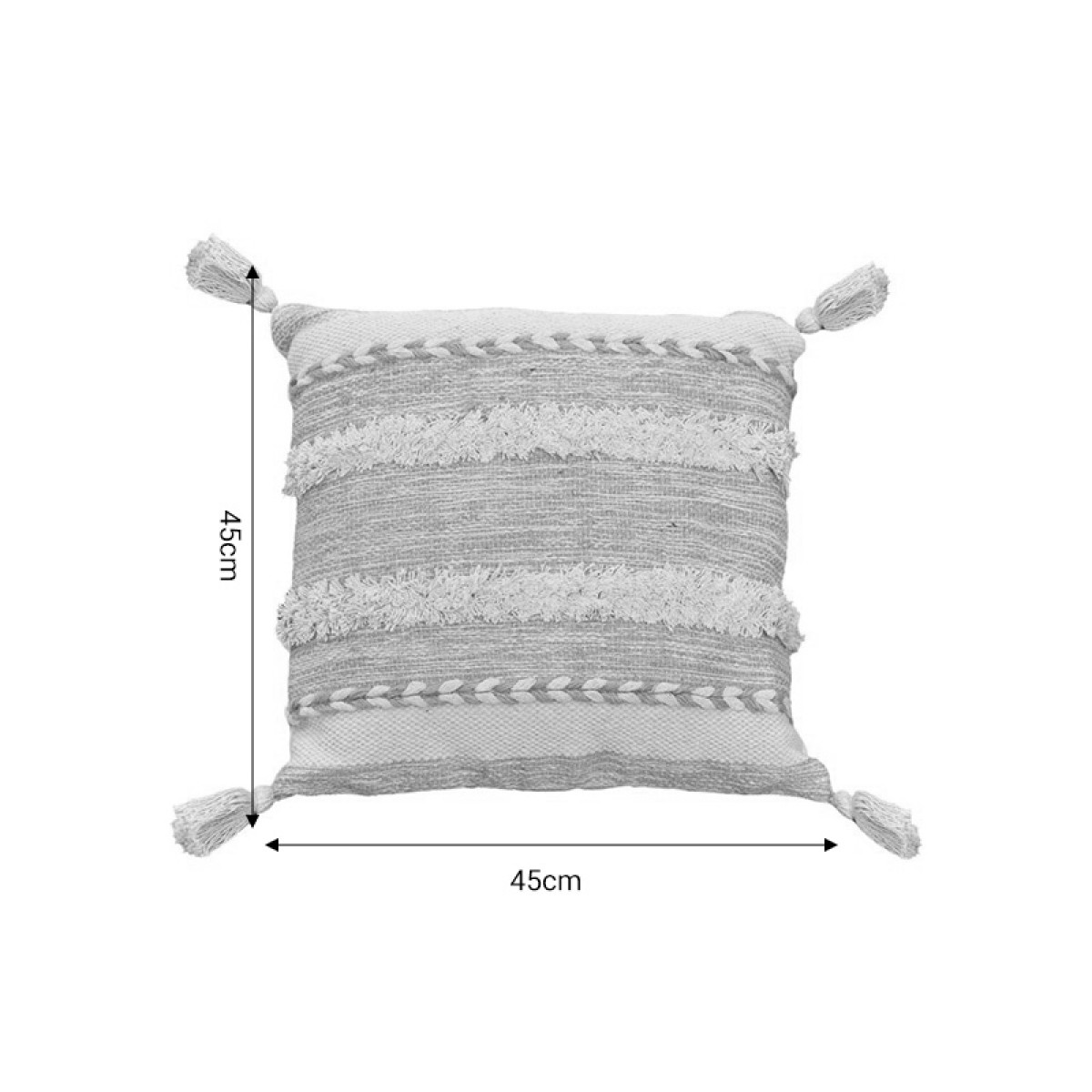 Μαξιλάρι Rozi Inart μπεζ ύφασμα 45x45x2.5εκ Μαξιλάρι Rozi Inart μπεζ ύφασμα 45x45x2.5εκ