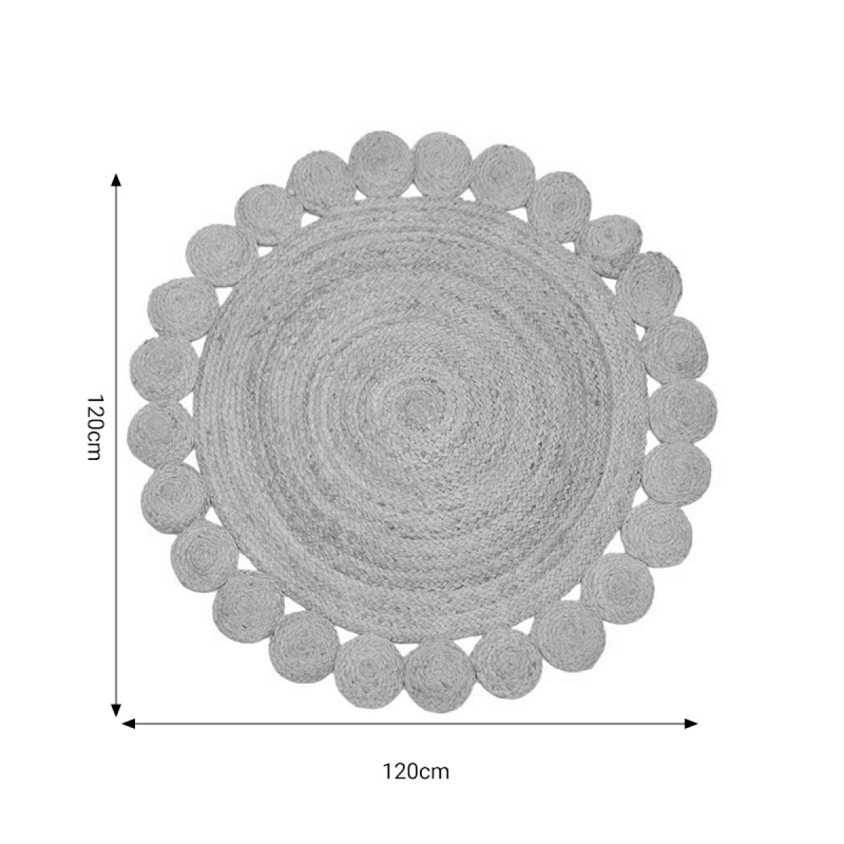 Χαλί Voni Inart φυσικό γιούτα Φ120x1εκ Χαλί Voni Inart φυσικό γιούτα Φ120x1εκ