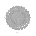 Χαλί Voni Inart φυσικό γιούτα Φ120x1εκ Χαλί Voni Inart φυσικό γιούτα Φ120x1εκ