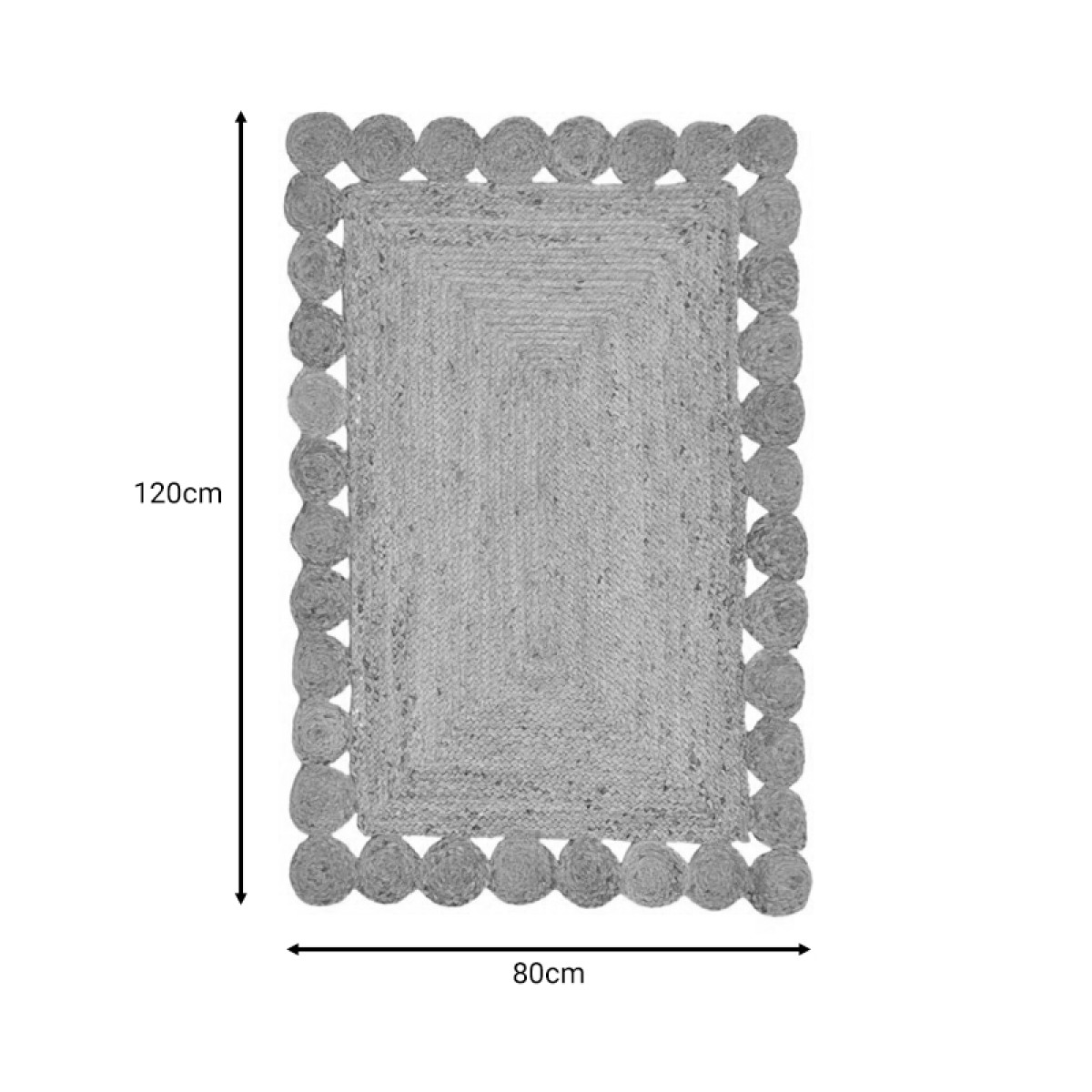 Χαλί Doze Inart μπεζ 100% γιούτα 120x80x1εκ Χαλί Doze Inart μπεζ 100% γιούτα 120x80x1εκ