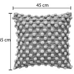 Μαξιλάρι Finne Inart βαμβακερό σε μπεζ απόχρωση 45x45εκ