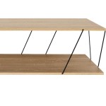 Tραπέζι σαλονιού Tars pakoworld οακ-μαύρο 120x48x30εκ Tραπέζι σαλονιού Tars pakoworld οακ-μαύρο 120x48x30εκ