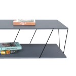 Tραπέζι σαλονιού Tars pakoworld γκρι-μαύρο 120x48x30εκ Tραπέζι σαλονιού Tars pakoworld γκρι-μαύρο 120x48x30εκ