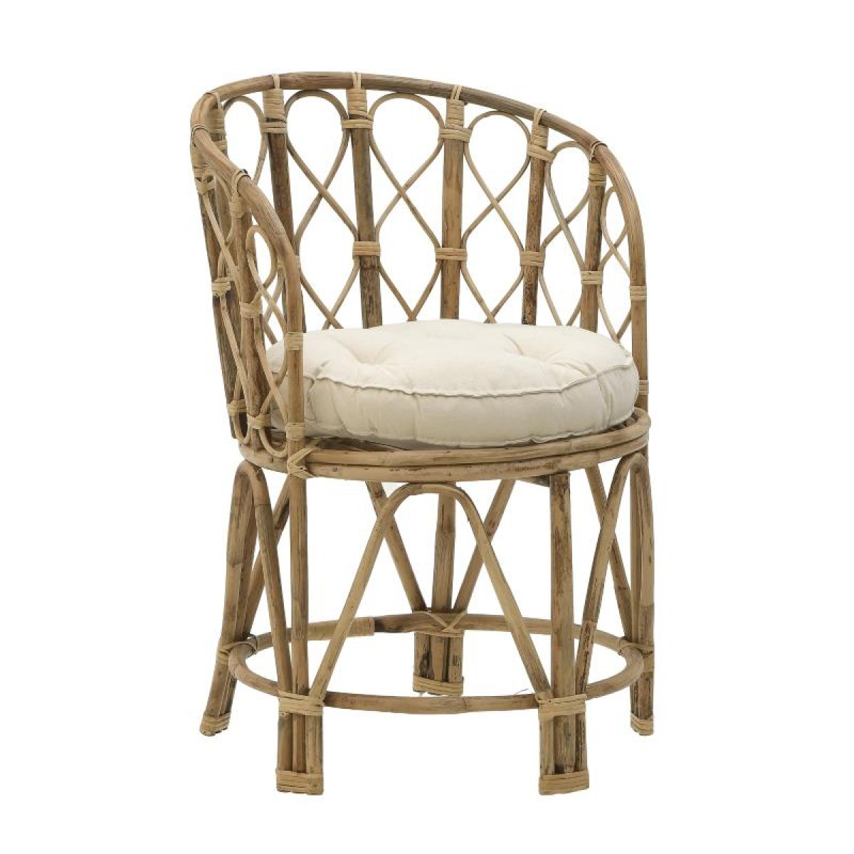 Πολυθρόνα Rostan Inart φυσικό rattan με μαξιλάρι 60x46x80εκ Πολυθρόνα Rostan Inart φυσικό rattan με μαξιλάρι 60x46x80εκ