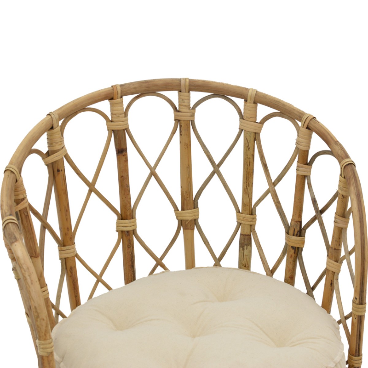 Πολυθρόνα Rostan Inart φυσικό rattan με μαξιλάρι 60x46x80εκ Πολυθρόνα Rostan Inart φυσικό rattan με μαξιλάρι 60x46x80εκ