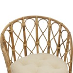 Πολυθρόνα Rostan Inart φυσικό rattan με μαξιλάρι 60x46x80εκ Πολυθρόνα Rostan Inart φυσικό rattan με μαξιλάρι 60x46x80εκ