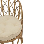 Πολυθρόνα Rostan Inart φυσικό rattan με μαξιλάρι 60x46x80εκ Πολυθρόνα Rostan Inart φυσικό rattan με μαξιλάρι 60x46x80εκ