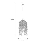 Φωτιστικό οροφής Amelon Inart E27 φυσικό Φ40x110εκ Φωτιστικό οροφής Amelon Inart E27 φυσικό Φ40x110εκ