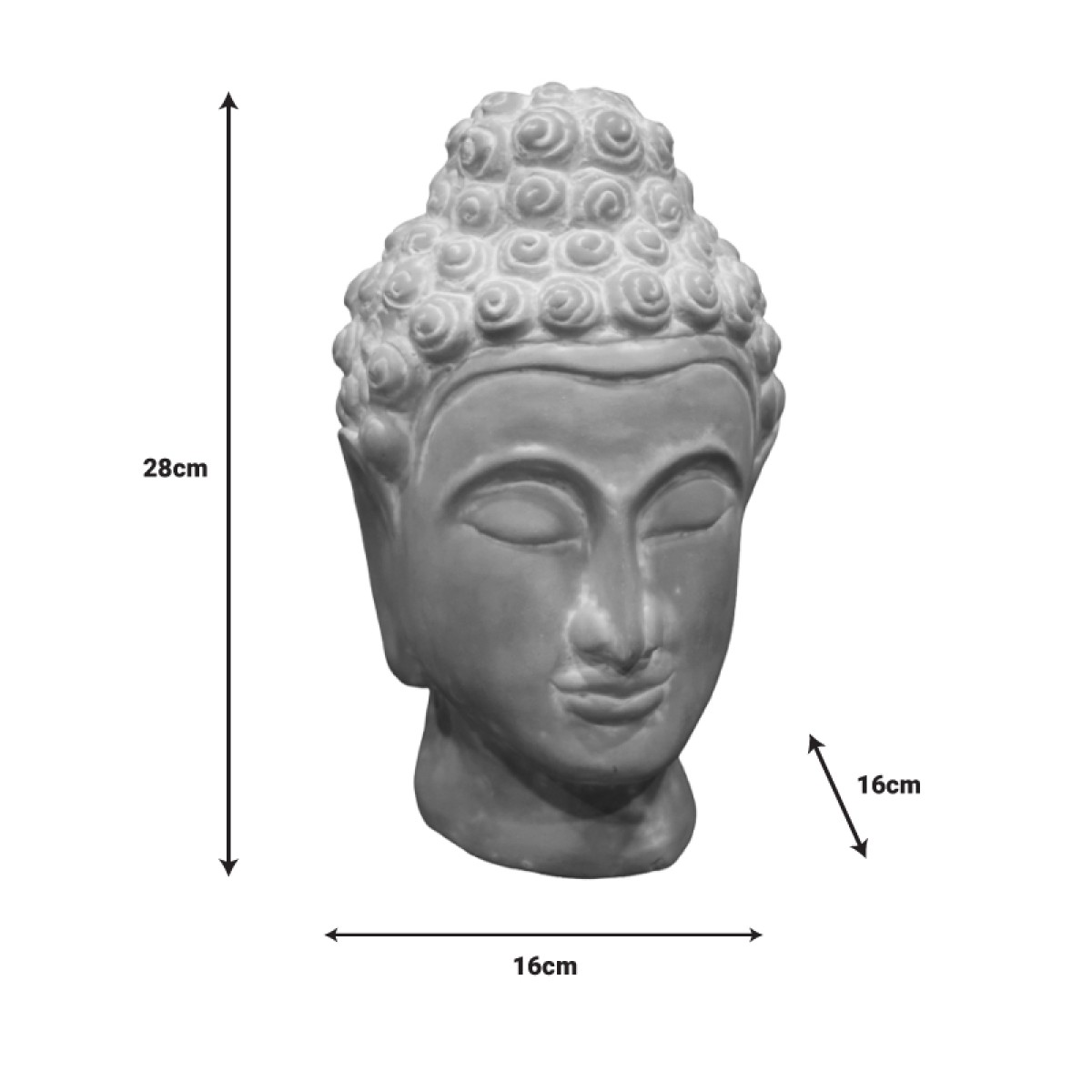 Επιτραπέζιο διακοσμητικό βούδας Rolia Inart γκρι terracotta 16x16x28εκ Επιτραπέζιο διακοσμητικό βούδας Rolia Inart γκρι terracotta 16x16x28εκ