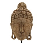 Επιτραπέζιο διακοσμητικό βούδας Mask Inart φυσικό μάνγκο ξύλο-μέταλλο 20x18.5x48.5εκ Επιτραπέζιο διακοσμητικό βούδας Mask Inart φυσικό μάνγκο ξύλο-μέταλλο 20x18.5x48.5εκ