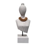 Προτομή Kasma I Inart λευκό μάνγκο ξύλο-μέταλλο 18x12x43εκ Προτομή Kasma I Inart λευκό μάνγκο ξύλο-μέταλλο 18x12x43εκ