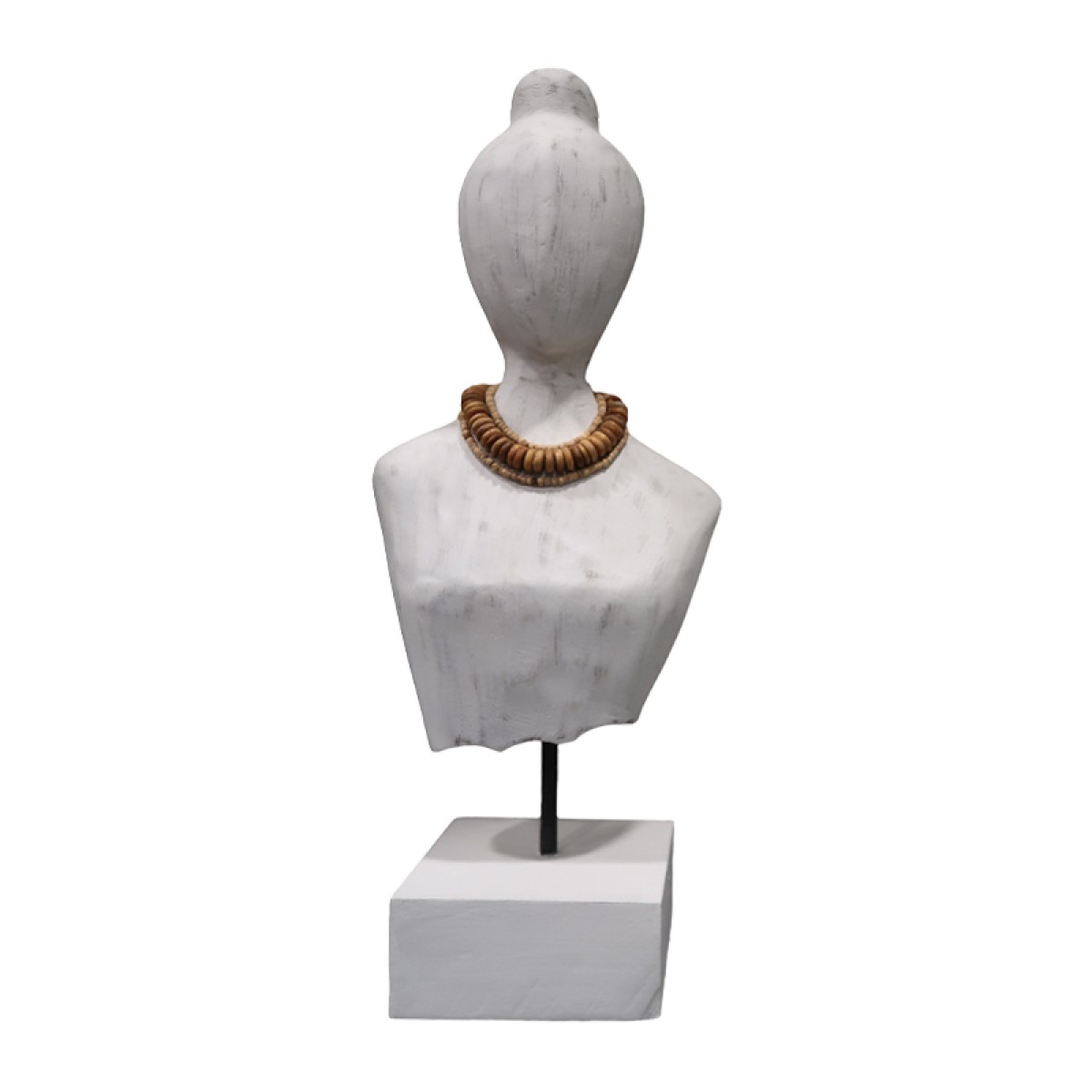 Προτομή Kasma II Inart λευκό μάνγκο ξύλο-μέταλλο 18x12x43εκ Προτομή Kasma II Inart λευκό μάνγκο ξύλο-μέταλλο 18x12x43εκ