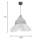 Φωτιστικό οροφής Boher Inart seagrass σε φυσική απόχρωση Φ33x76εκ Φωτιστικό οροφής Boher Inart seagrass σε φυσική απόχρωση Φ33x76εκ