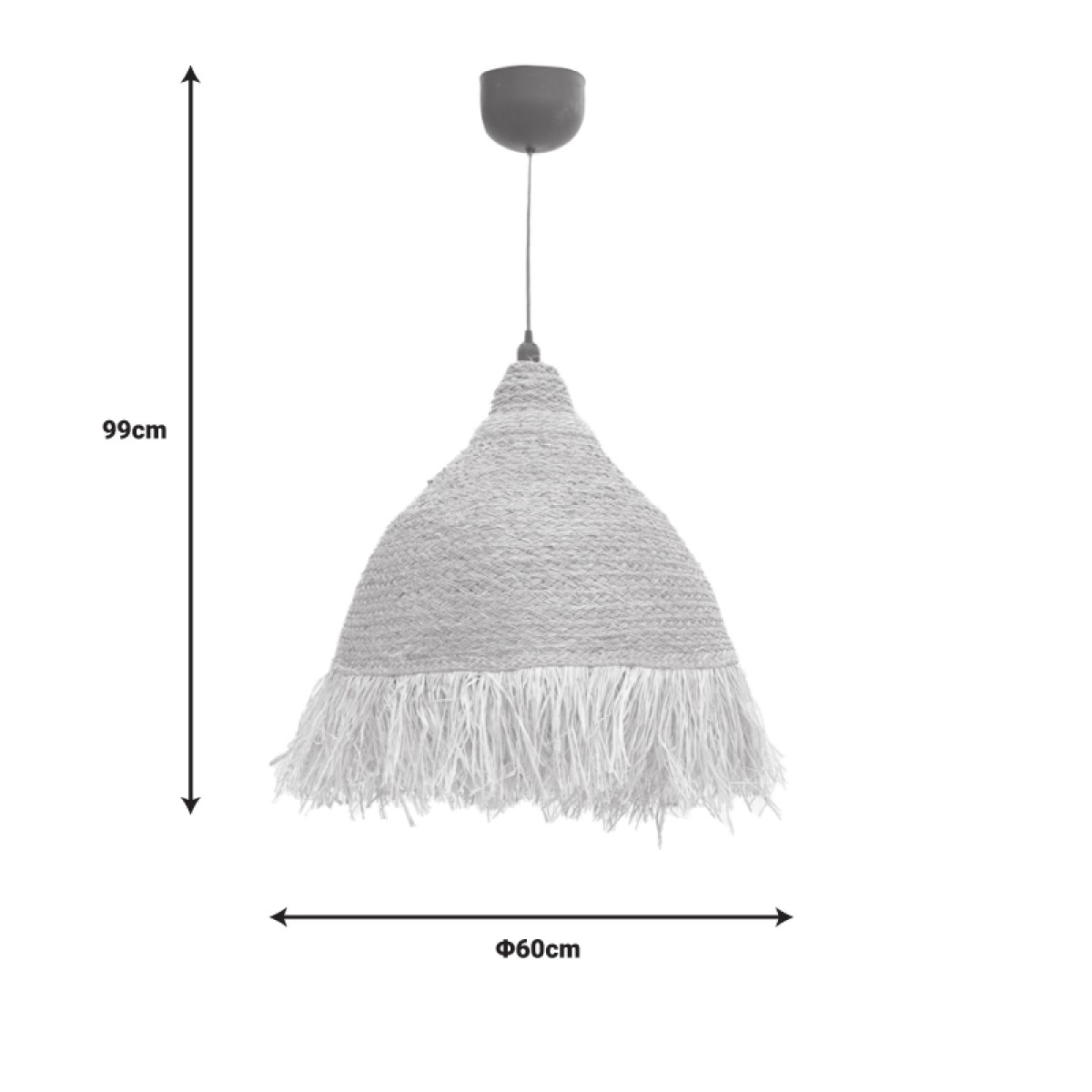 Φωτιστικό οροφής Boher Inart seagrass σε φυσική απόχρωση Φ60x99εκ Φωτιστικό οροφής Boher Inart seagrass σε φυσική απόχρωση Φ60x99εκ