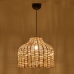 Φωτιστικό οροφής Ziquel Inart rattan σε φυσική απόχρωση Φ42x89εκ Φωτιστικό οροφής Ziquel Inart rattan σε φυσική απόχρωση Φ42x89εκ
