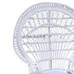 Πολυθρόνα Dorothy Inart με λευκό μαξιλάρι-λευκό rattan 115x57x150εκ Πολυθρόνα Dorothy Inart με λευκό μαξιλάρι-λευκό rattan 115x57x150εκ