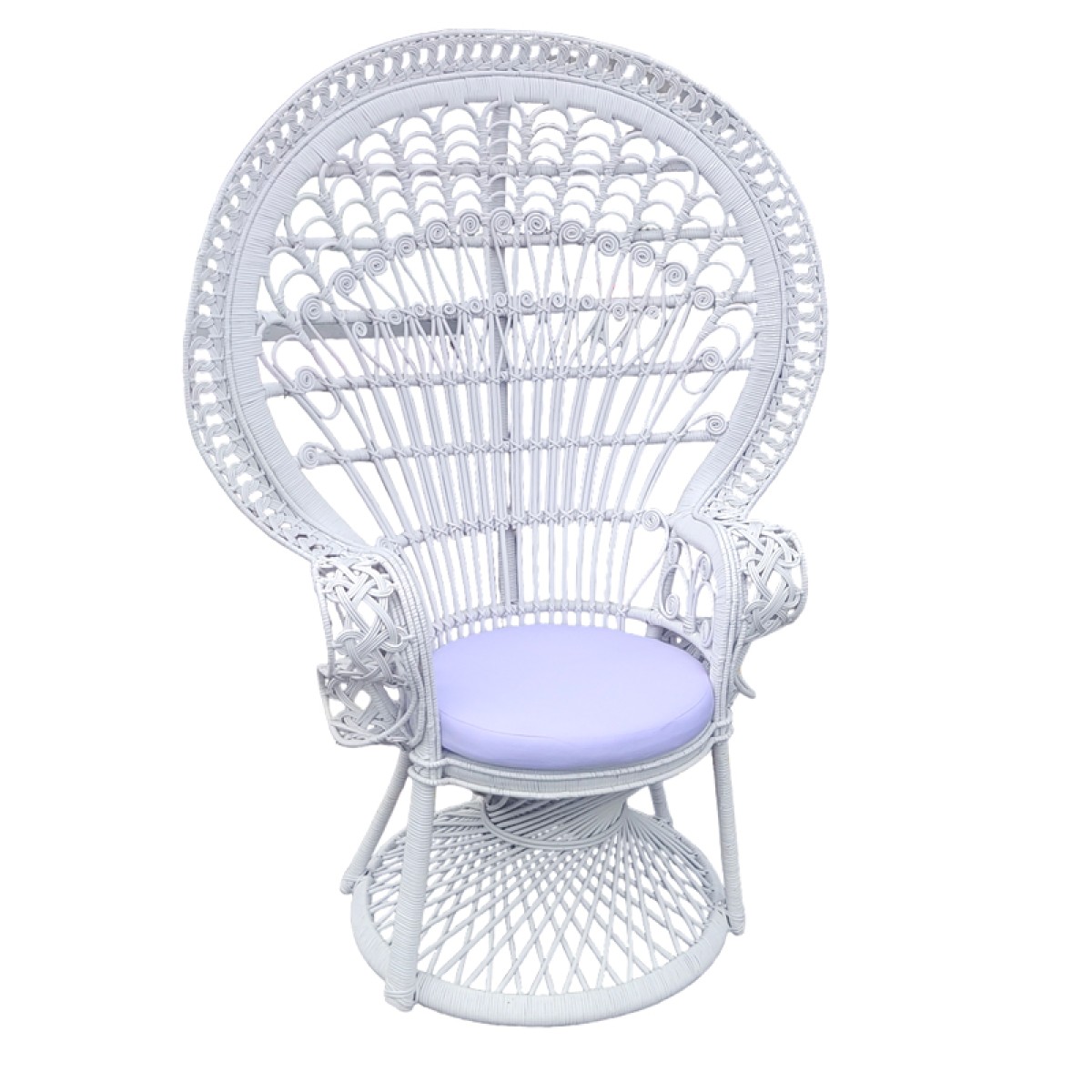 Πολυθρόνα Dorothy Inart με λευκό μαξιλάρι-λευκό rattan 115x57x150εκ Πολυθρόνα Dorothy Inart με λευκό μαξιλάρι-λευκό rattan 115x57x150εκ