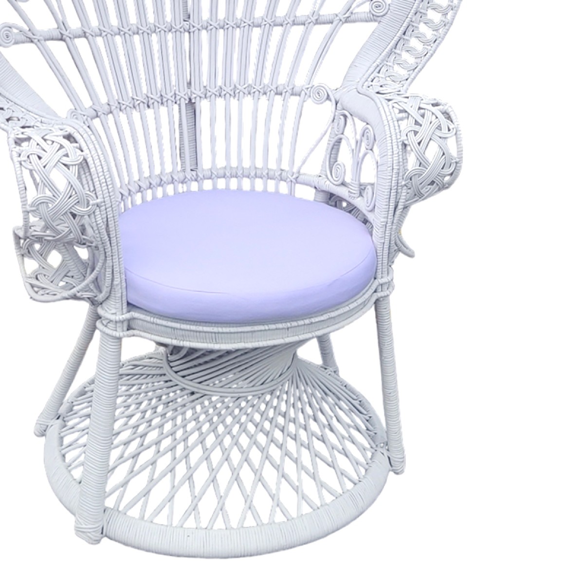 Πολυθρόνα Dorothy Inart με λευκό μαξιλάρι-λευκό rattan 115x57x150εκ Πολυθρόνα Dorothy Inart με λευκό μαξιλάρι-λευκό rattan 115x57x150εκ