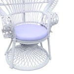 Πολυθρόνα Dorothy Inart με λευκό μαξιλάρι-λευκό rattan 115x57x150εκ Πολυθρόνα Dorothy Inart με λευκό μαξιλάρι-λευκό rattan 115x57x150εκ