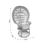 Πολυθρόνα Dorothy Inart με μπεζ μαξιλάρι-φυσικό rattan 115x57x150εκ Πολυθρόνα Dorothy Inart με μπεζ μαξιλάρι-φυσικό rattan 115x57x150εκ