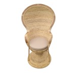 Πολυθρόνα Rea Inart με μπεζ μαξιλάρι-φυσικό rattan 85x85x141εκ Πολυθρόνα Rea Inart με μπεζ μαξιλάρι-φυσικό rattan 85x85x141εκ