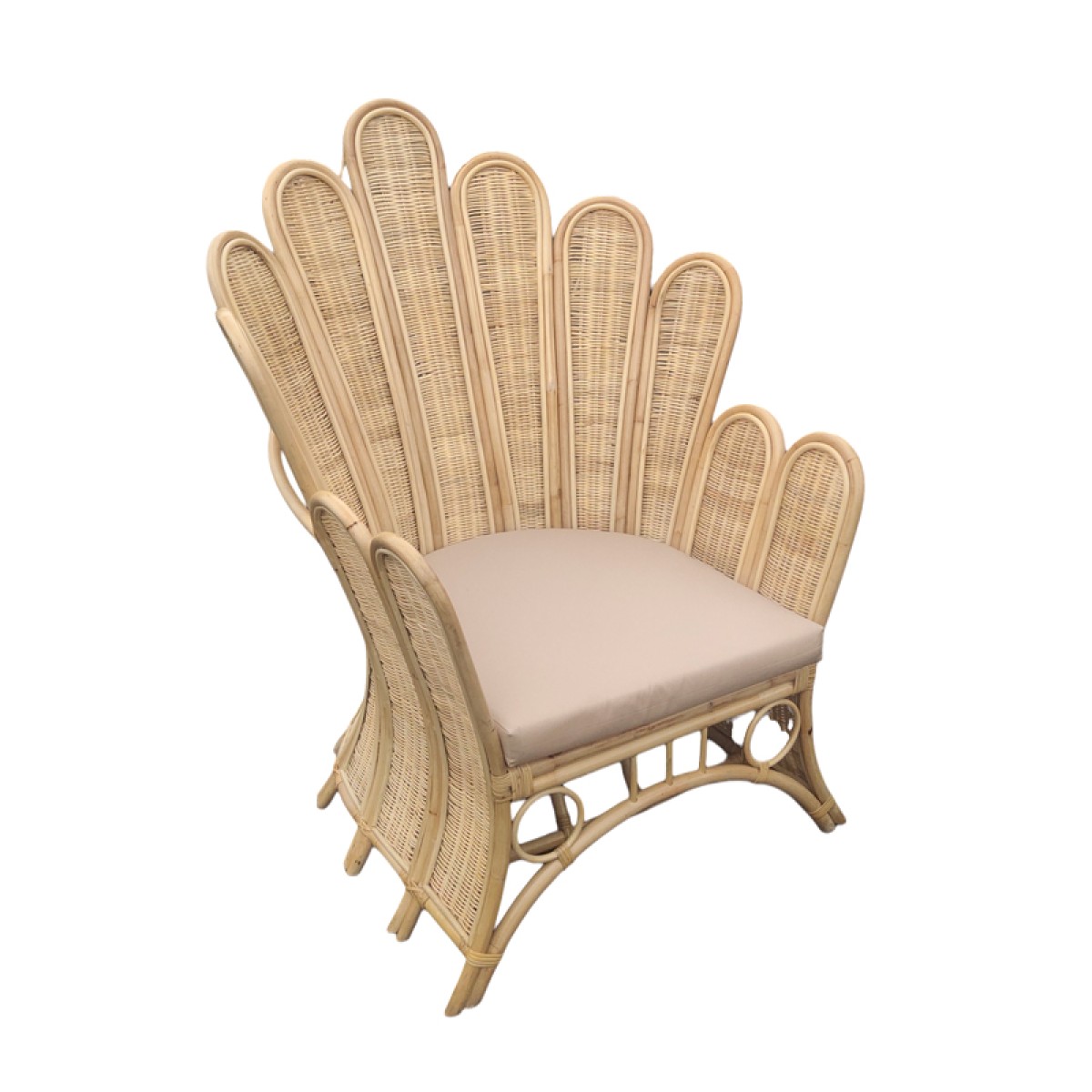 Πολυθρόνα Fragia Inart με μπεζ μαξιλάρι-φυσικό rattan 103x90x120εκ Πολυθρόνα Fragia Inart με μπεζ μαξιλάρι-φυσικό rattan 103x90x120εκ