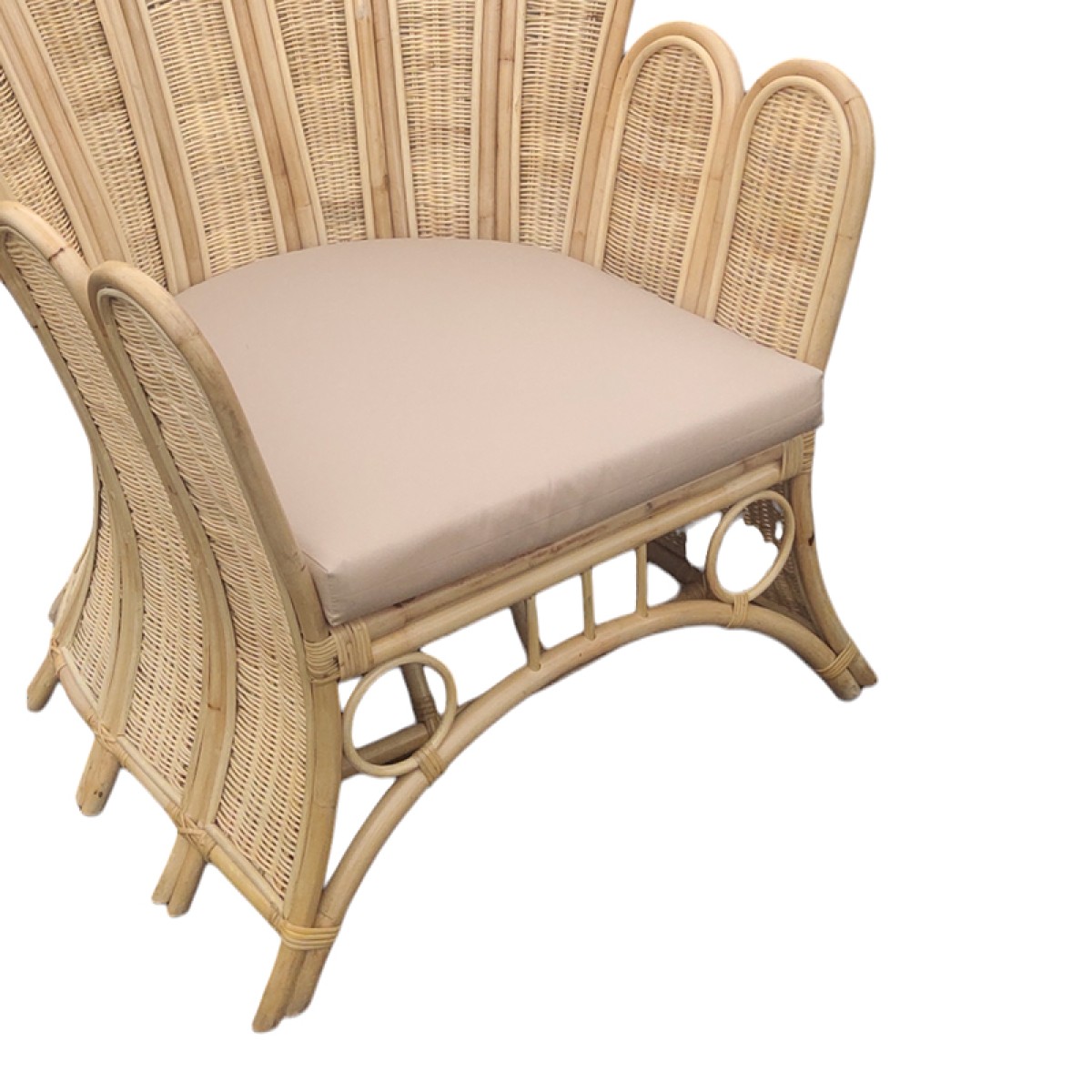 Πολυθρόνα Fragia Inart με μπεζ μαξιλάρι-φυσικό rattan 103x90x120εκ Πολυθρόνα Fragia Inart με μπεζ μαξιλάρι-φυσικό rattan 103x90x120εκ