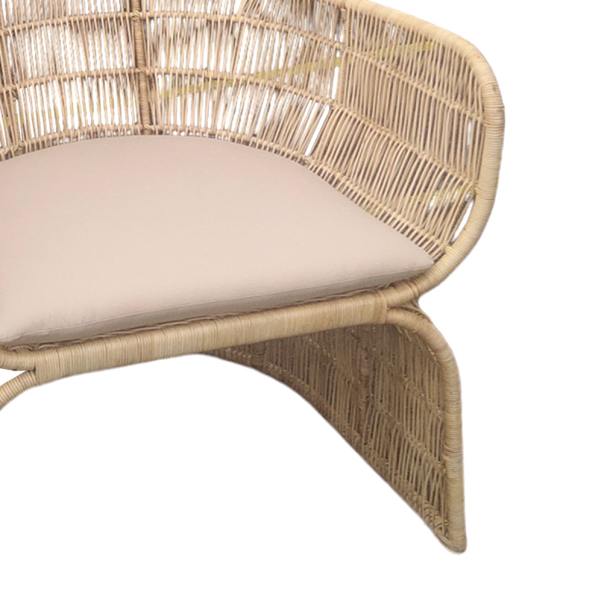 Πολυθρόνα Jake Inart με μπεζ μαξιλάρι-φυσικό rattan 110x82x145εκ Πολυθρόνα Jake Inart με μπεζ μαξιλάρι-φυσικό rattan 110x82x145εκ