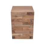 Βοηθητικό τραπέζι Werzy Inart φυσικό μασίφ ξύλο teak 35x35x49εκ Βοηθητικό τραπέζι Werzy Inart φυσικό μασίφ ξύλο teak 35x35x49εκ