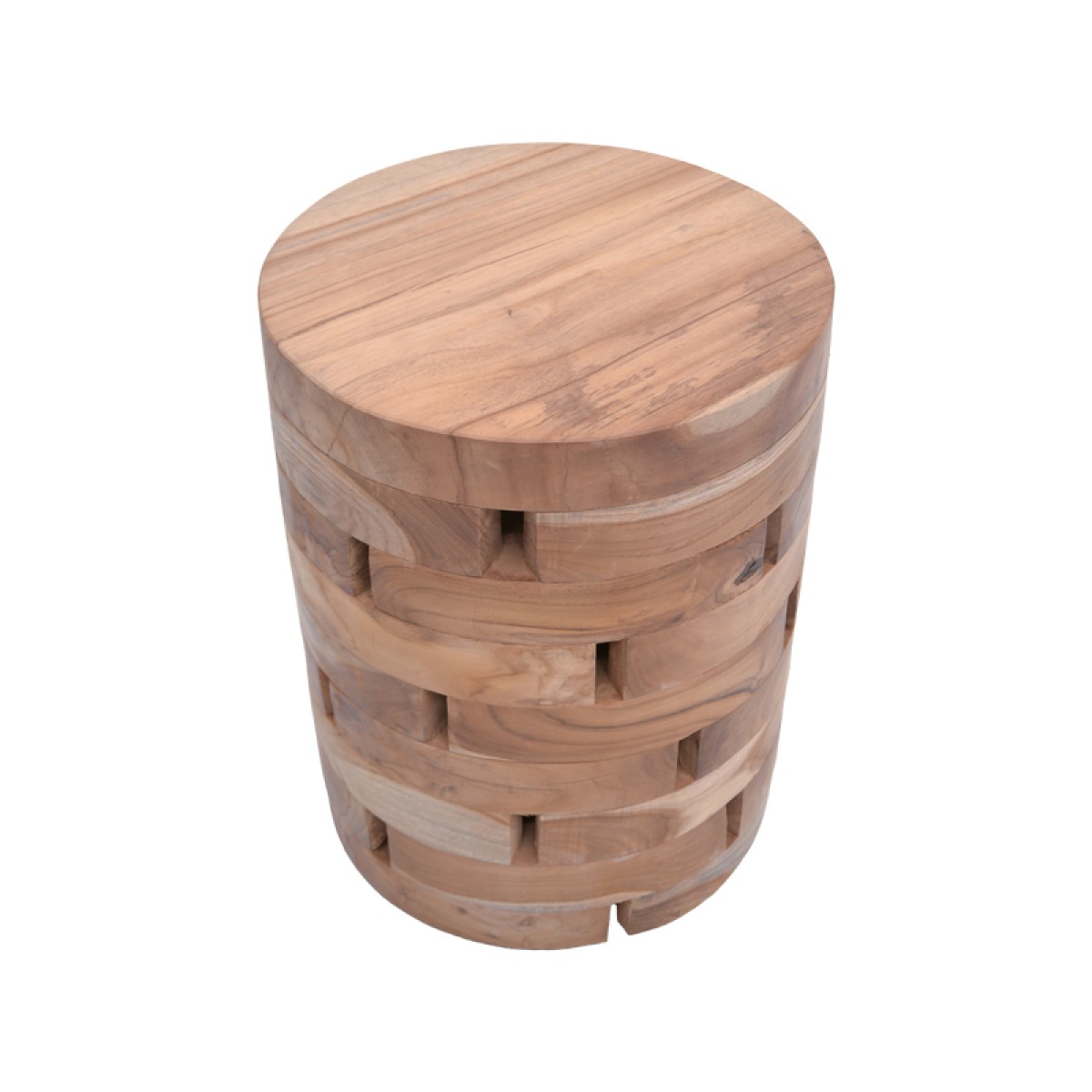 Σκαμπό Shard Inart φυσικό μασίφ ξύλο teak Φ35x45εκ Σκαμπό Shard Inart φυσικό μασίφ ξύλο teak Φ35x45εκ