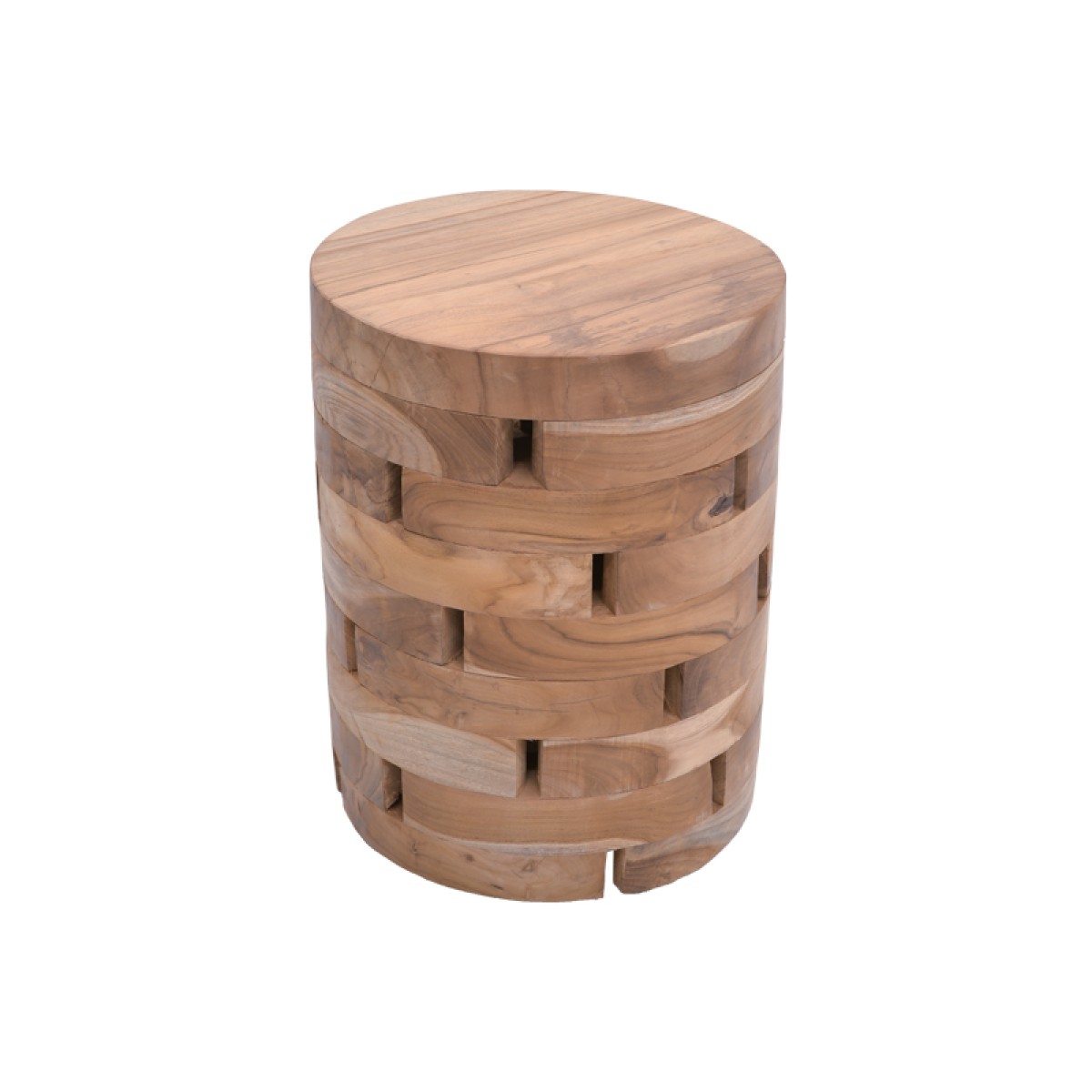 Σκαμπό Shard Inart φυσικό μασίφ ξύλο teak Φ35x45εκ Σκαμπό Shard Inart φυσικό μασίφ ξύλο teak Φ35x45εκ