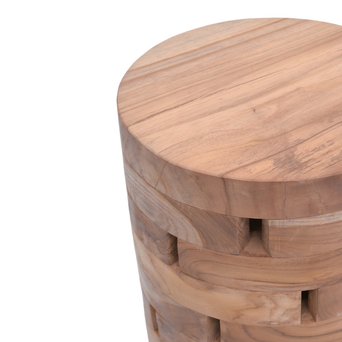 Σκαμπό Shard Inart φυσικό μασίφ ξύλο teak Φ35x45εκ Σκαμπό Shard Inart φυσικό μασίφ ξύλο teak Φ35x45εκ