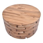 Τραπέζι σαλονιού Wozy Inart φυσικό ξύλο teak Φ90x45εκ Τραπέζι σαλονιού Wozy Inart φυσικό ξύλο teak Φ90x45εκ
